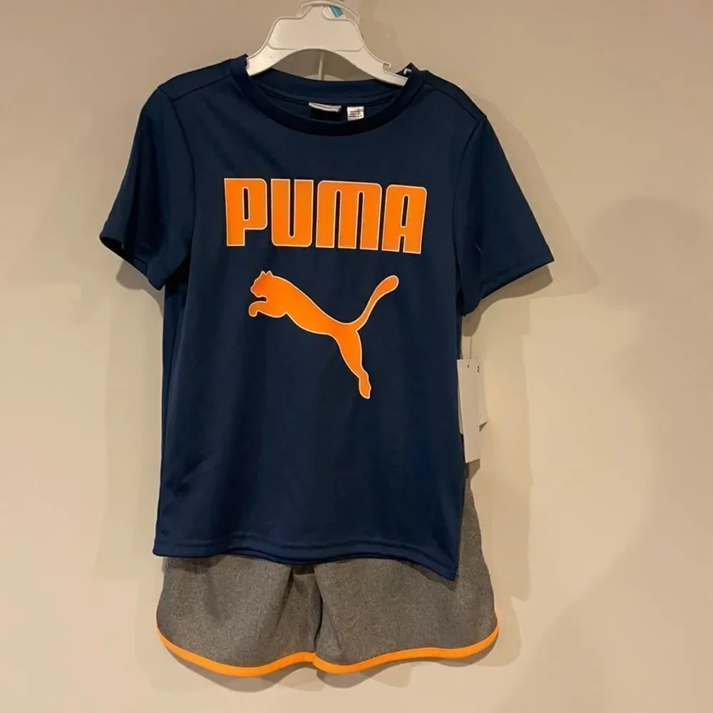 Puma Boys Logo Shirt Set Size 5 NEW